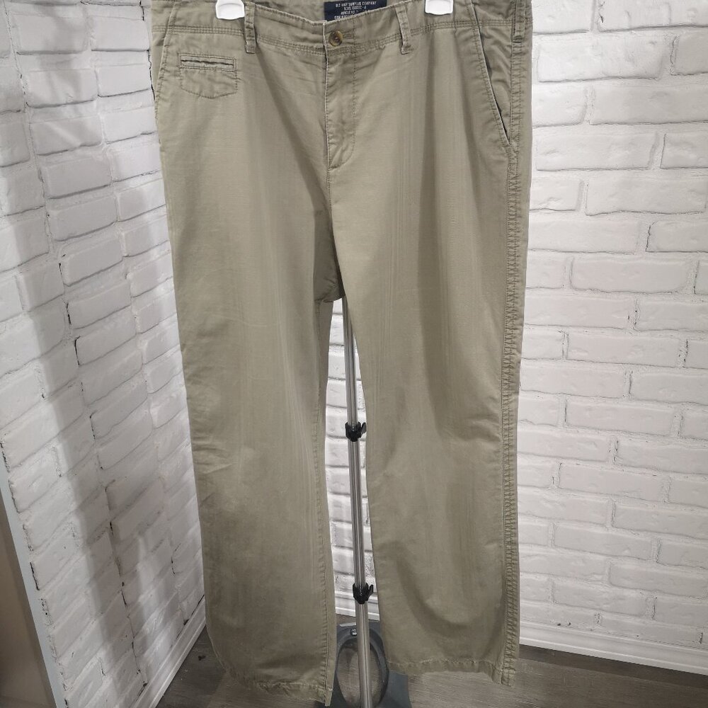 Old Navy Surplus Co. Men's Size 38/34 Green Herringbone Straight Leg Chino Pants